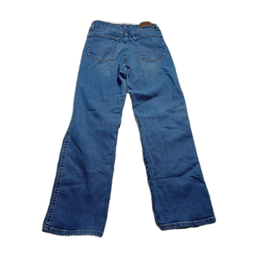 LEVI STRAUSS SIGNATURE Heritage High-Rise Distressed Straight Jeans - Picture 3 of 14